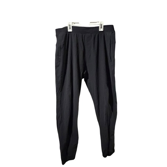 Lululemon Mens Black Athletic Jogger Pants XL Zippered Pocket Tapered Fit
